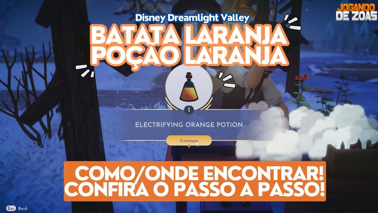 Dreamlight Valley - Batata laranja e poção laranja - Como/onde encontrar! Confira o passo a passo!