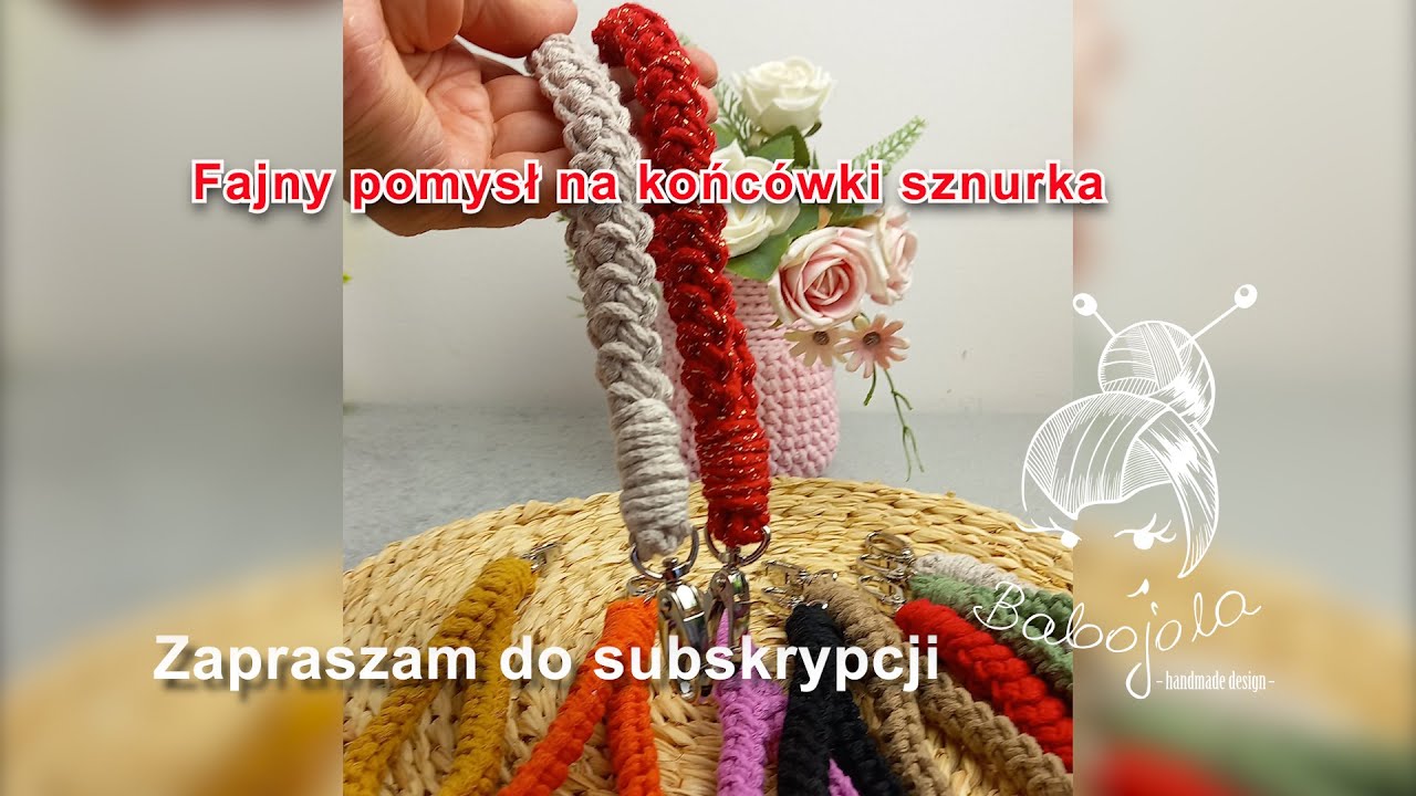 Brelok do kluczy - ciekawy pomysł na resztki sznurka.