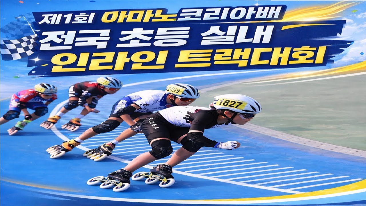제1회 아마노코리아배 전국 초등 실내 인라인트랙대회(1차) 1일차
