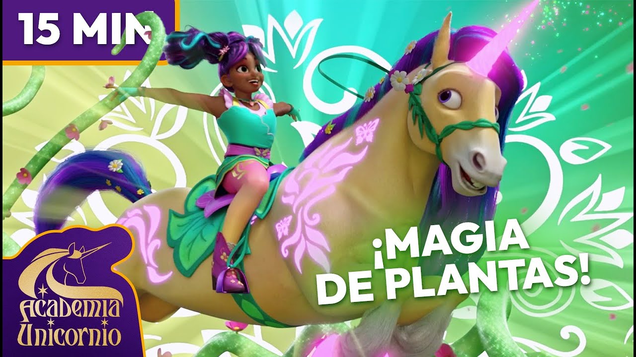 ¡Increíble MAGIA DE PLANTAS de unicornio! 🌸🌱 | Academia Unicornio | Dibujos animados para Niños