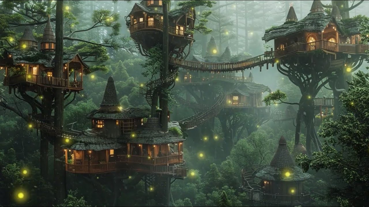 Mystical Forest Canopy Sleep Music 🌲✨ 8 Hours of Soft, Slow Ambience