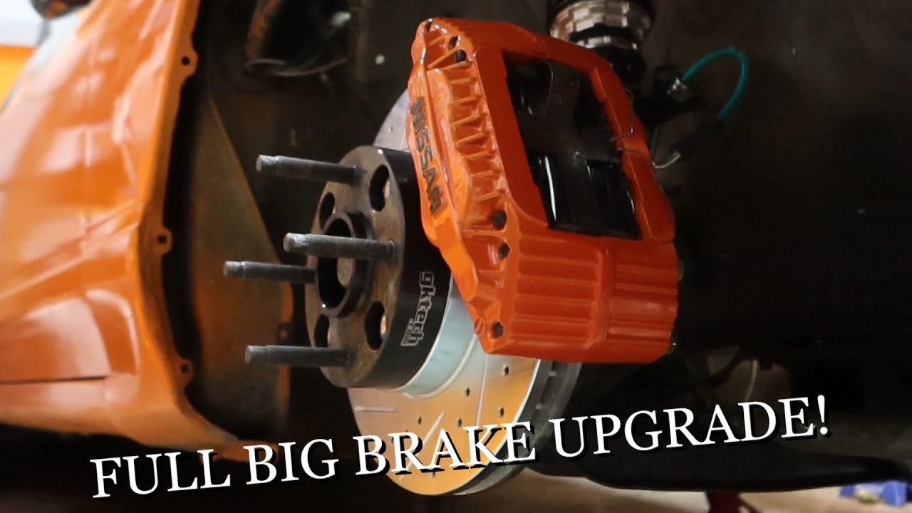 How to Rebuild and Install z32 Brakes on a 240sx 4 Lug! Big Brake Upgrade!