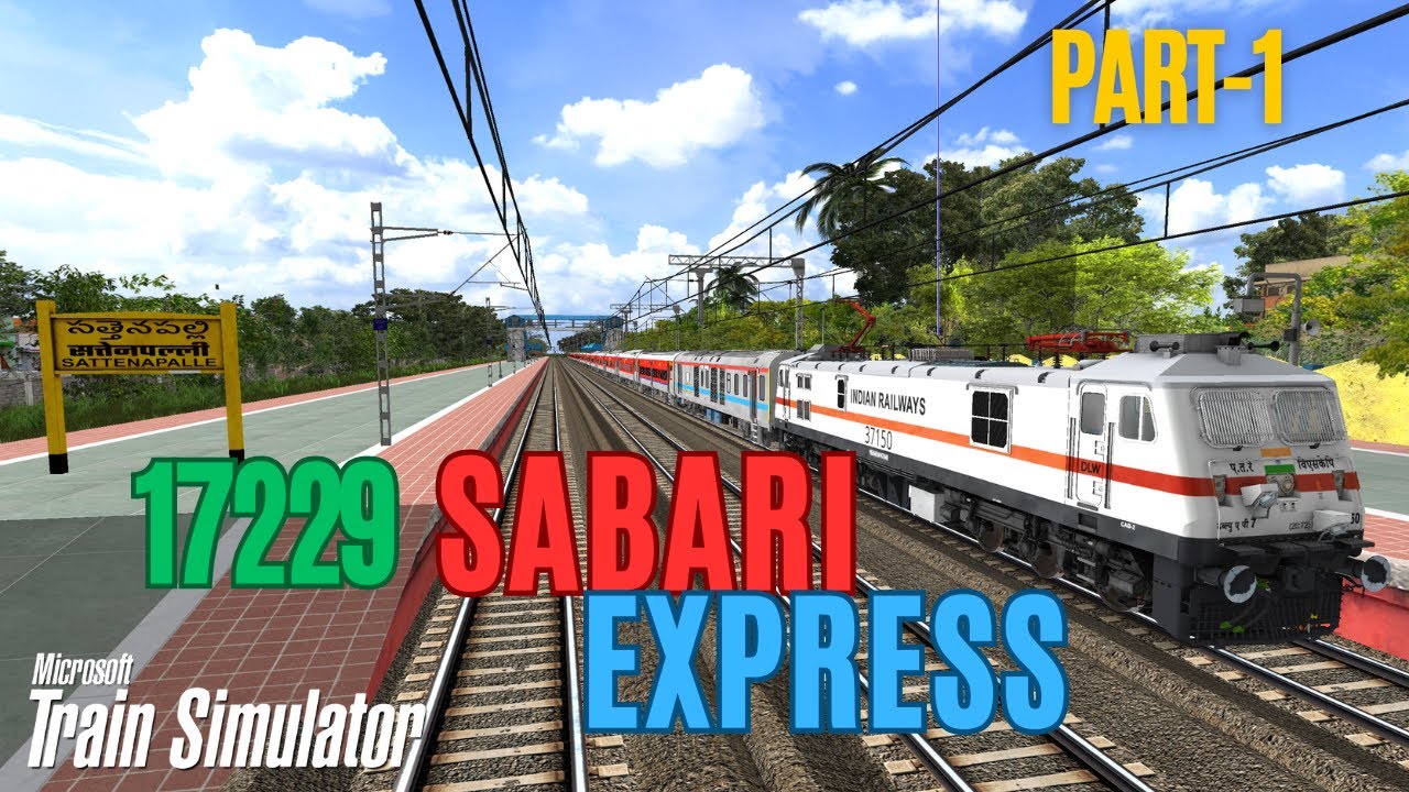 Beautiful LHB Run of 17229 SABARI EXPRESS from Guntur Jn to Secunderabad Jn Part-1 in MSTS
