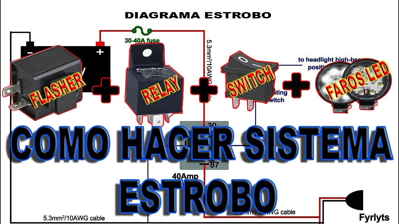 como hacer un circuito de estrobo con un flasher