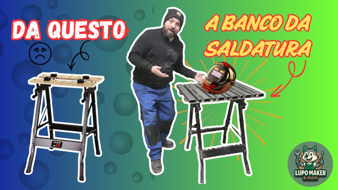BANCO da SALDATURA fai da te!!! | Come TRASFORMARE un BANCO DA LAVORO pieghevole