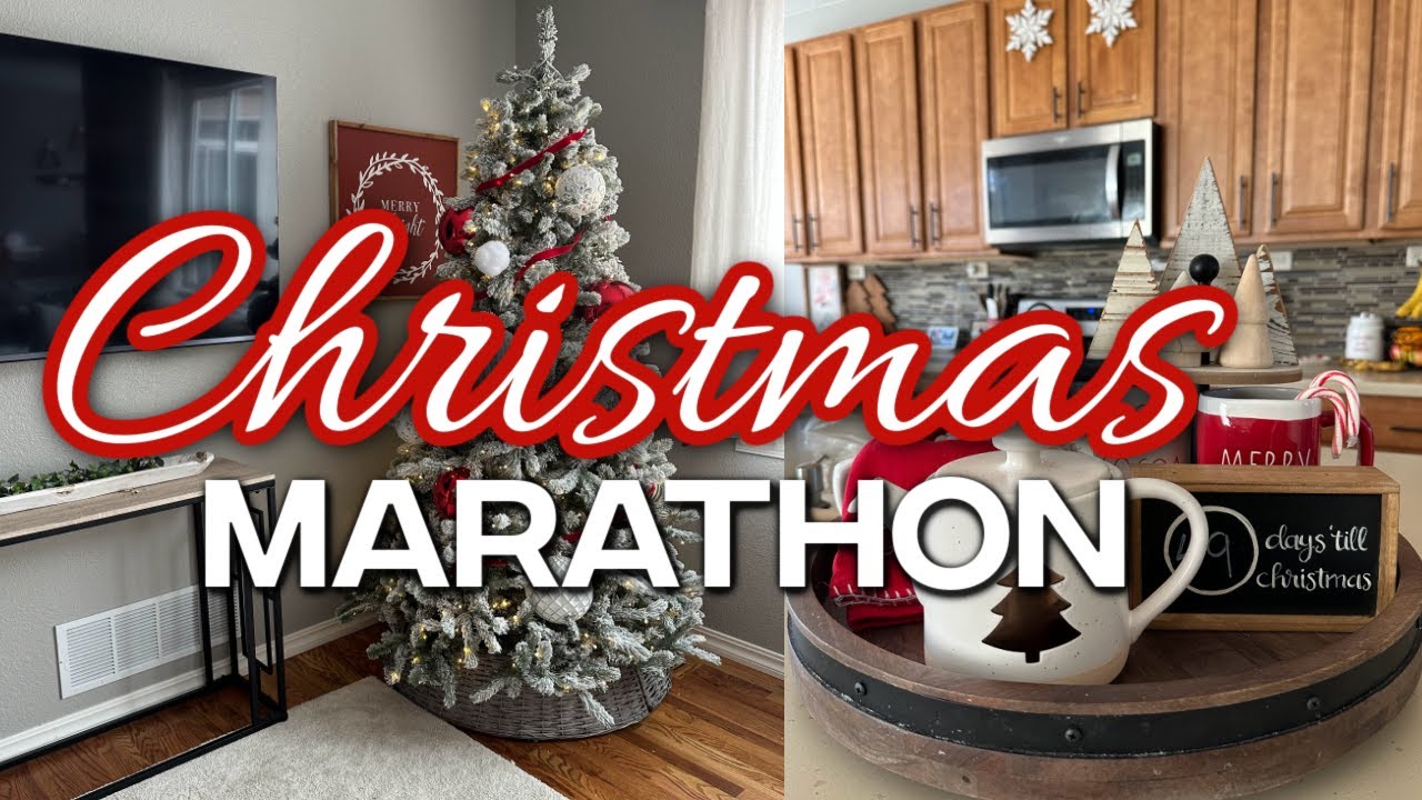 🎄CHRISTMAS DECORATING MARATHON | CLEANING MOTIVATION | CHRISTMAS DECORATIONS 2024