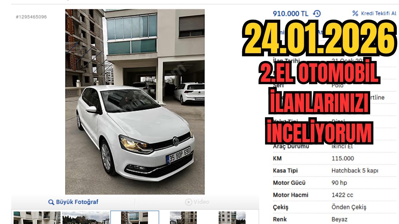 SAHİBİNDEN 2.EL OTOMOBİL İLANLARINI İNCELİYORUZ 24.01.2026