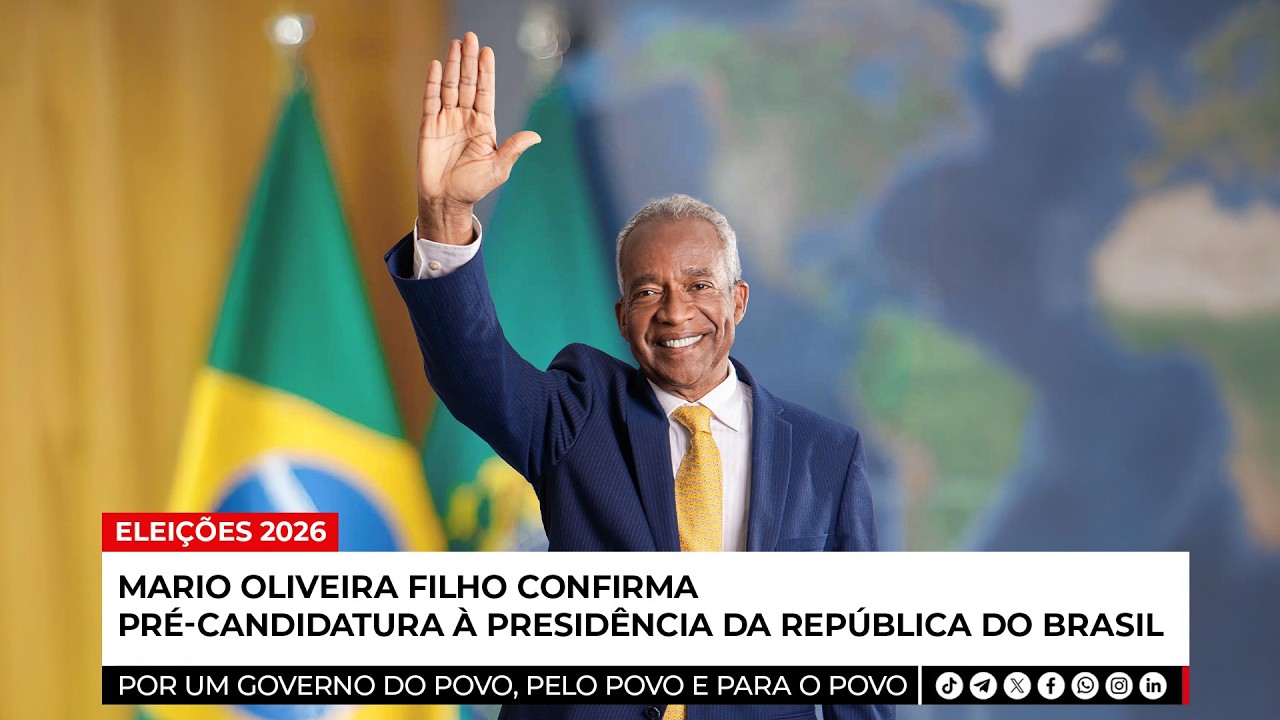 Mario Oliveira Filho confirma pré-candidatura à Presidência da República do Brasil