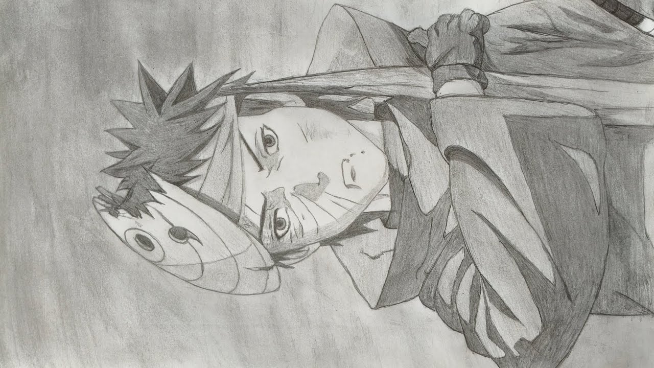#obito Uchiha #anime #pencil drawing #Naruto shippuden #art 