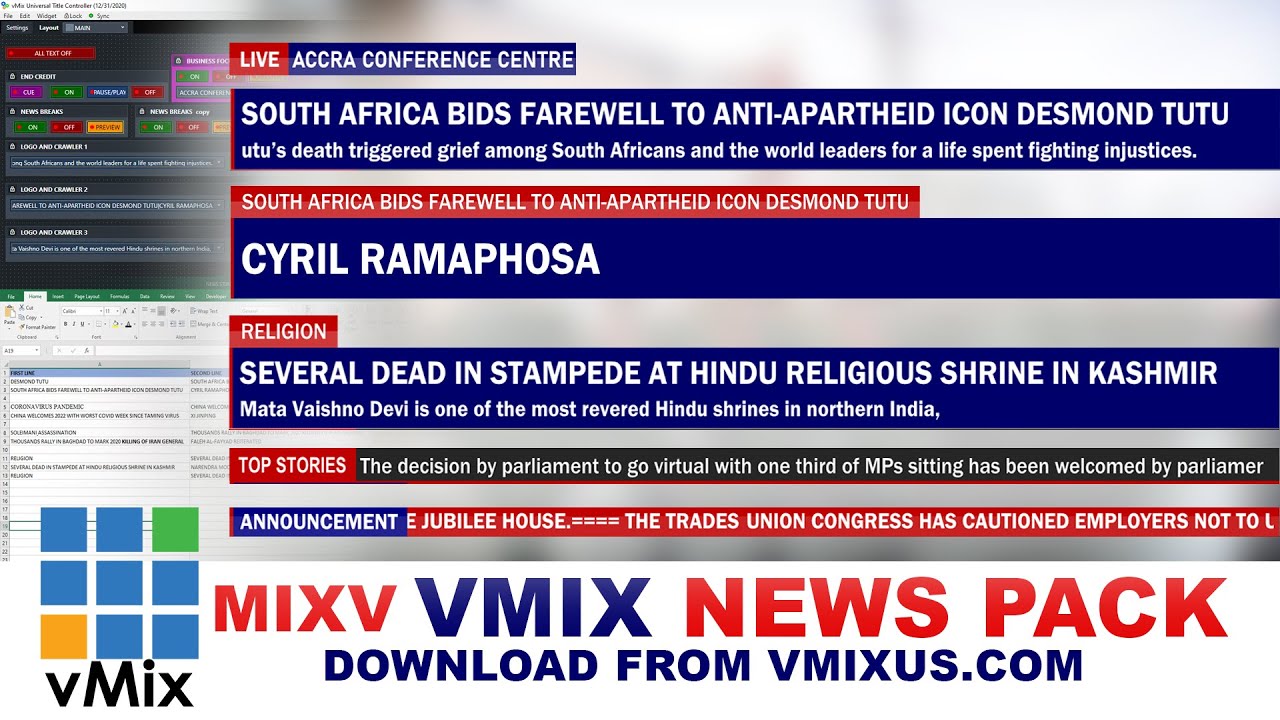 MIXV vMix NEWS PACK