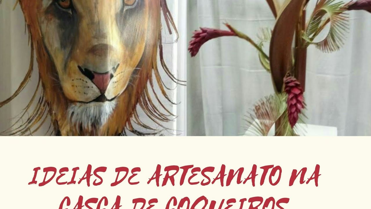 ARTESANATO  COM CASCA DE COQUEIRO PARA SE INSPIRAR E ARRASAR NOS SEUS ARTESANATOS .