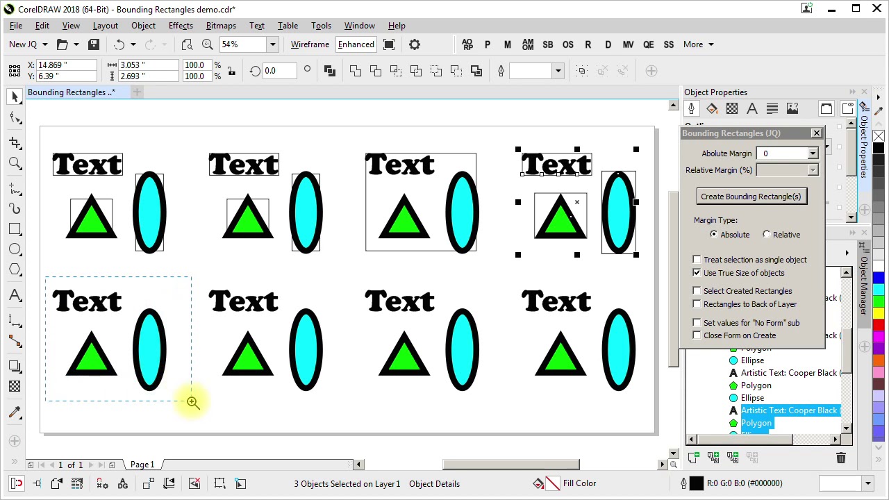 Bounding Rectangles - CorelDRAW macro