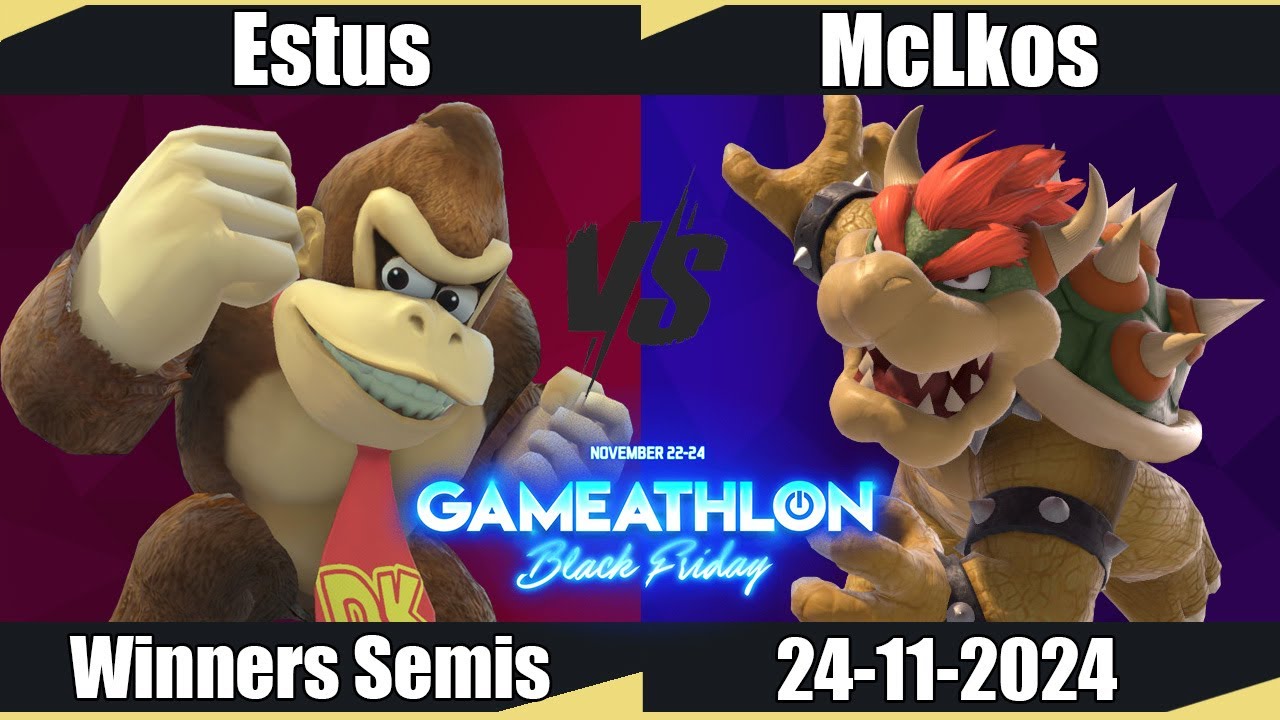 Gameathlon Black Friday - Estus (Donkey Kong) vs McLkos (Bowser) WS - SSBU