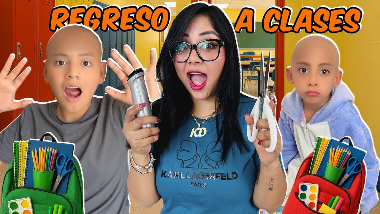 KORI LES CORTA EL PELO A KARIM Y A DYLAN EN EL REGRESO A CLASES | Family Juega
