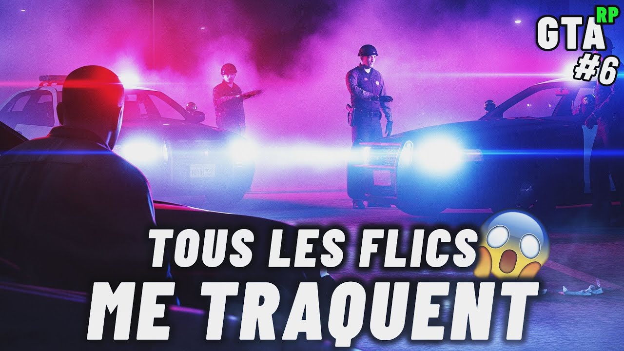 TOUTE LA POLICE ME TRAQUE ! JE DOIS ME CACHER 😳 || GTA RP #6