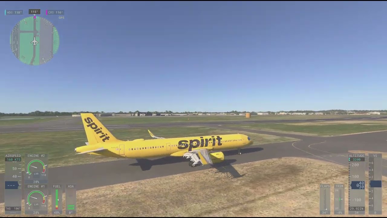 Landing in Guadeloupe on MSFS2024 with a a321neo