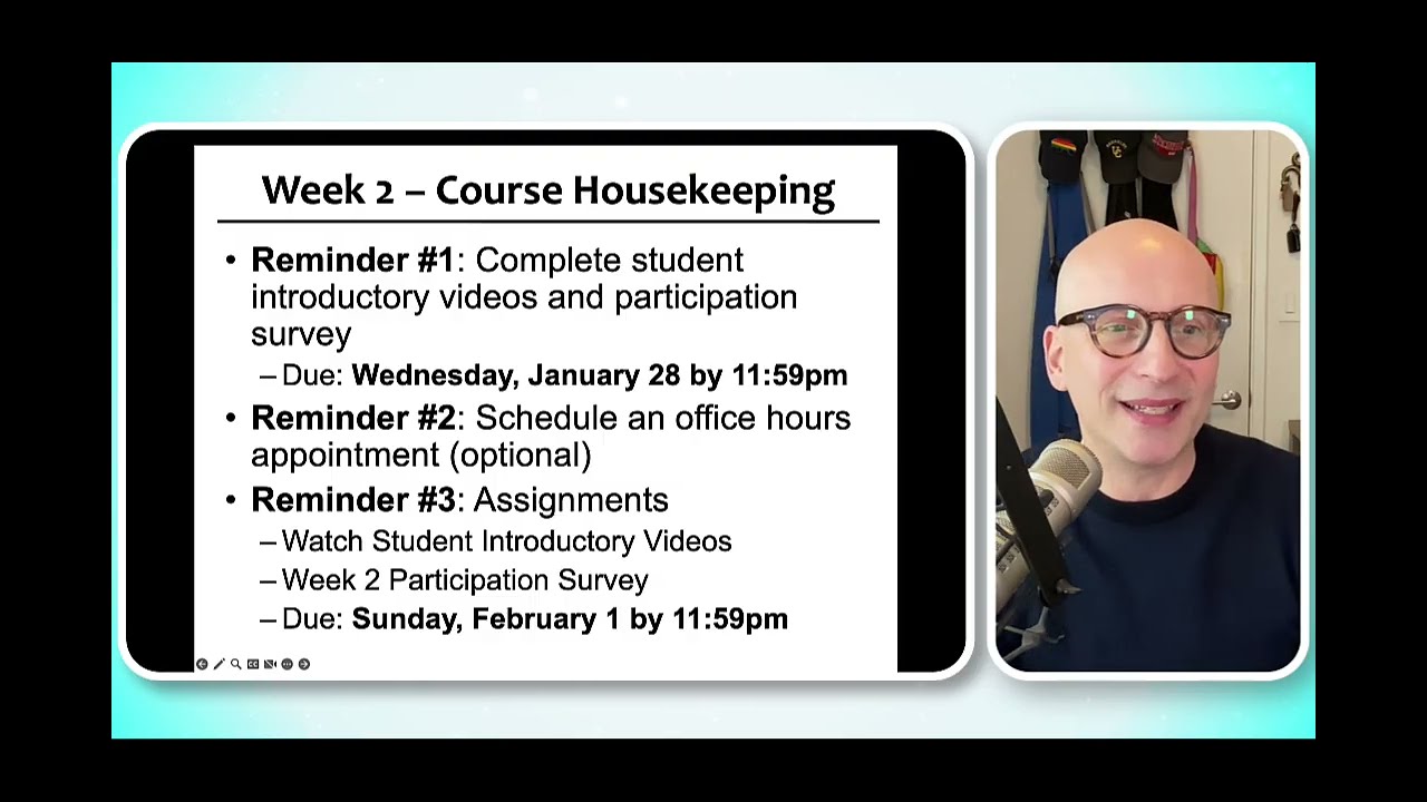 SW 260A - Critical Disability - Week 2 - Video 0 - Course Housekeeping
