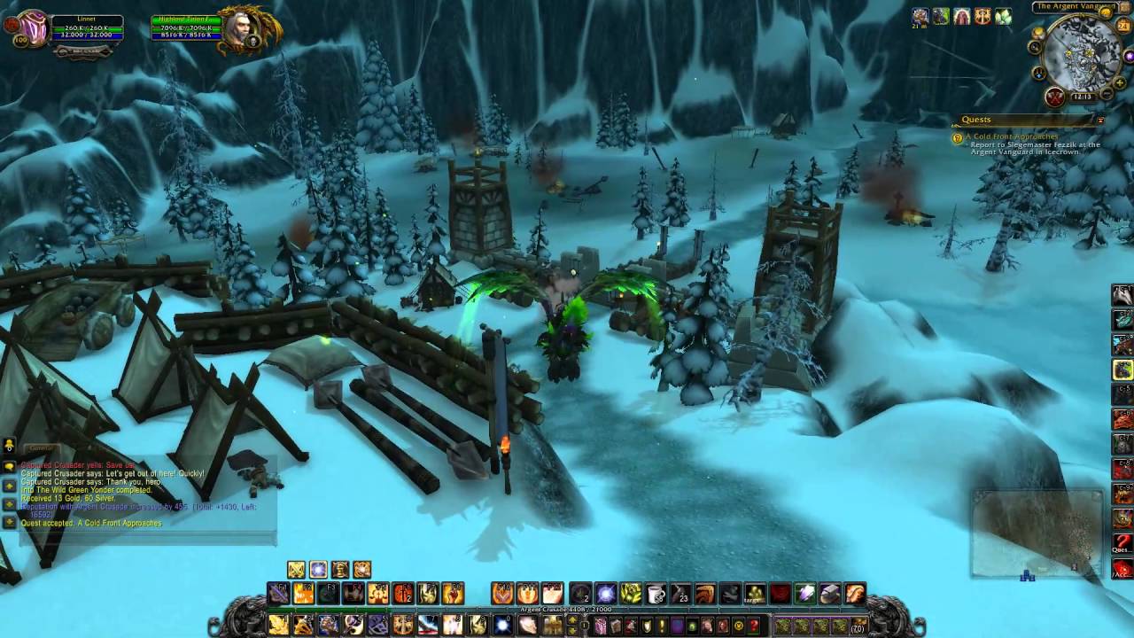 A Cold Front Approaches Quest Playthrough - Icecrown