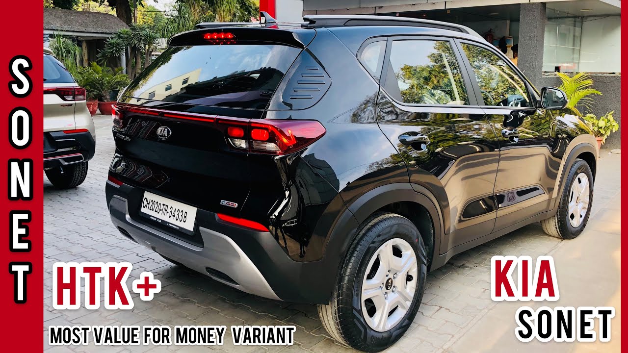 2021 Kia Sonet HTK Plus 🔥 Black Colour | Turbo Petrol | Walkaround video review & onroad price