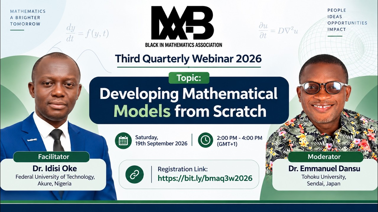 BMA Q3 2026 || Developing Mathematical Models from Scratch || Dr. Idisi Oke || Dr. Emmanuel Dansu