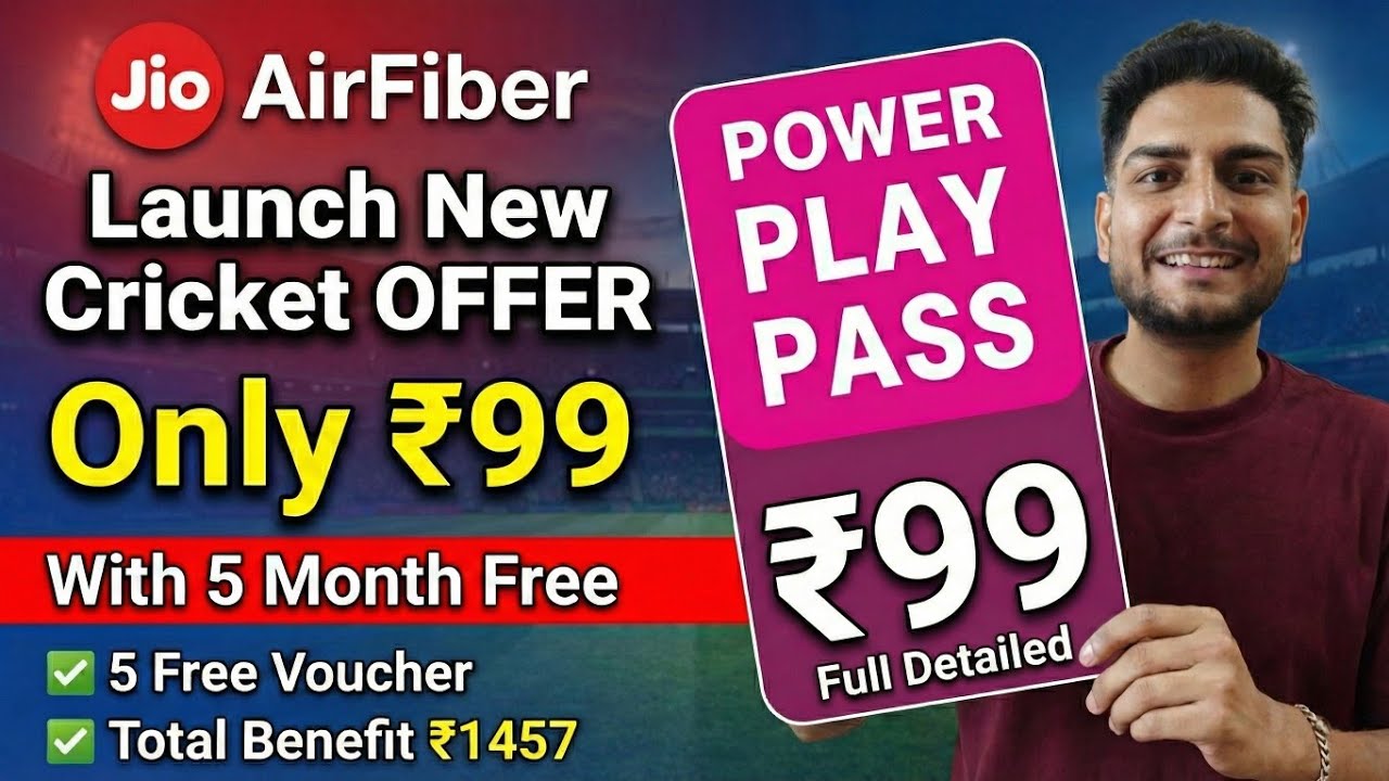 Jio AirFiber Launch Cricket Offer | Only ₹99 With 5 Month Free | Jio AirFiber New Offer 2026 Details