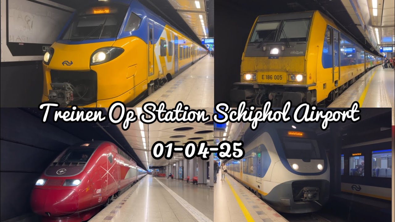 Treinen Op Station Schiphol Airport