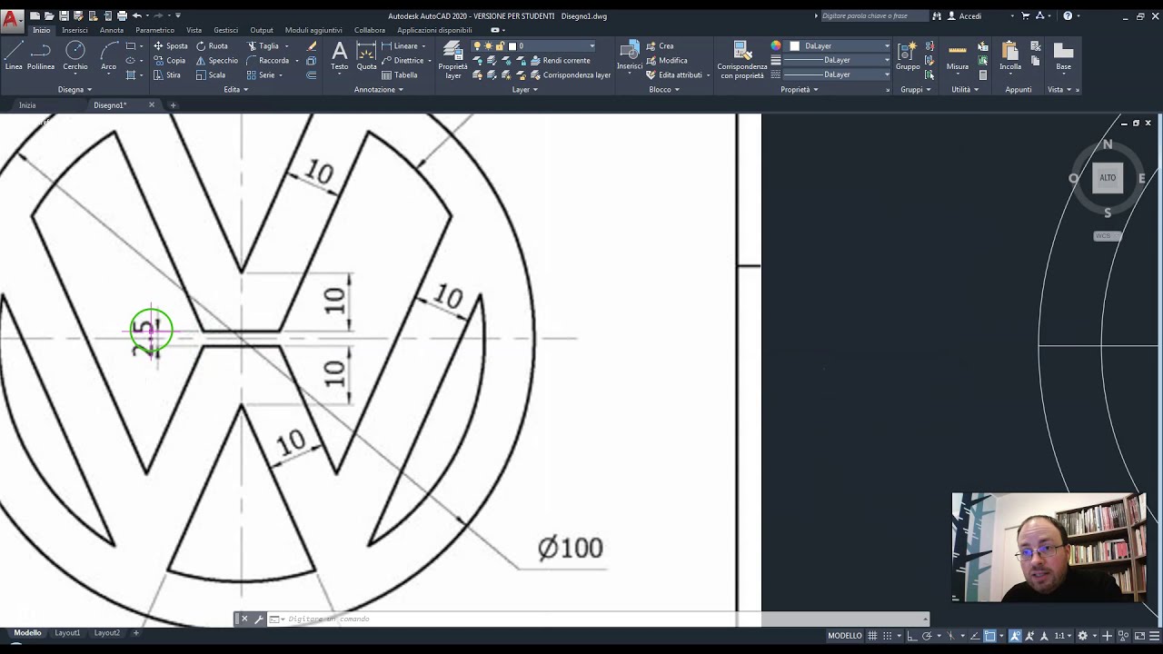 LOGO VOLKSWAGEN con AutoCAD 2020