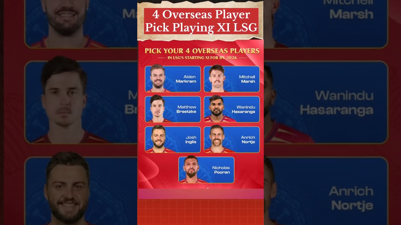 LSG Playing XI Selected 4 Overseas Player #ipl2026 #cricket #LSG #lsgfans #b2royalsports #lucknow