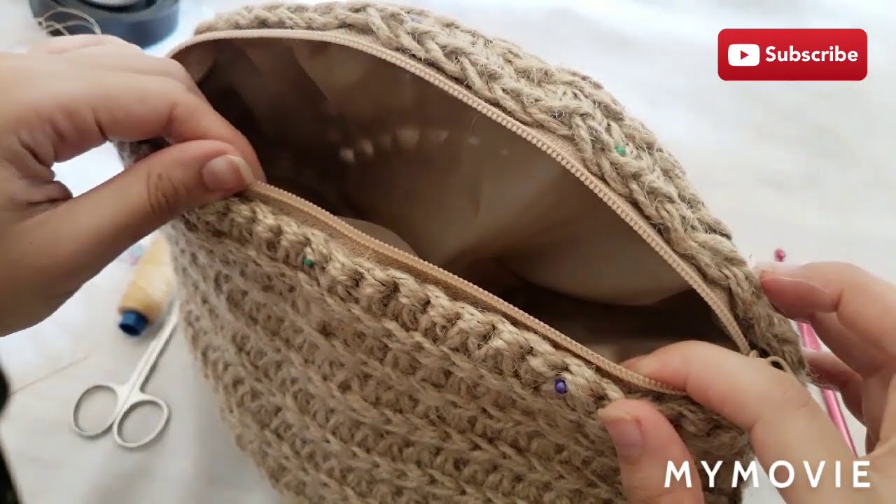 #تركيب_سوستة #سوستة_لشنطة_كروشيه #خياطة_لفق سحرية مش هاتبان ابدا #Install_a_zipper_crochet_bag#