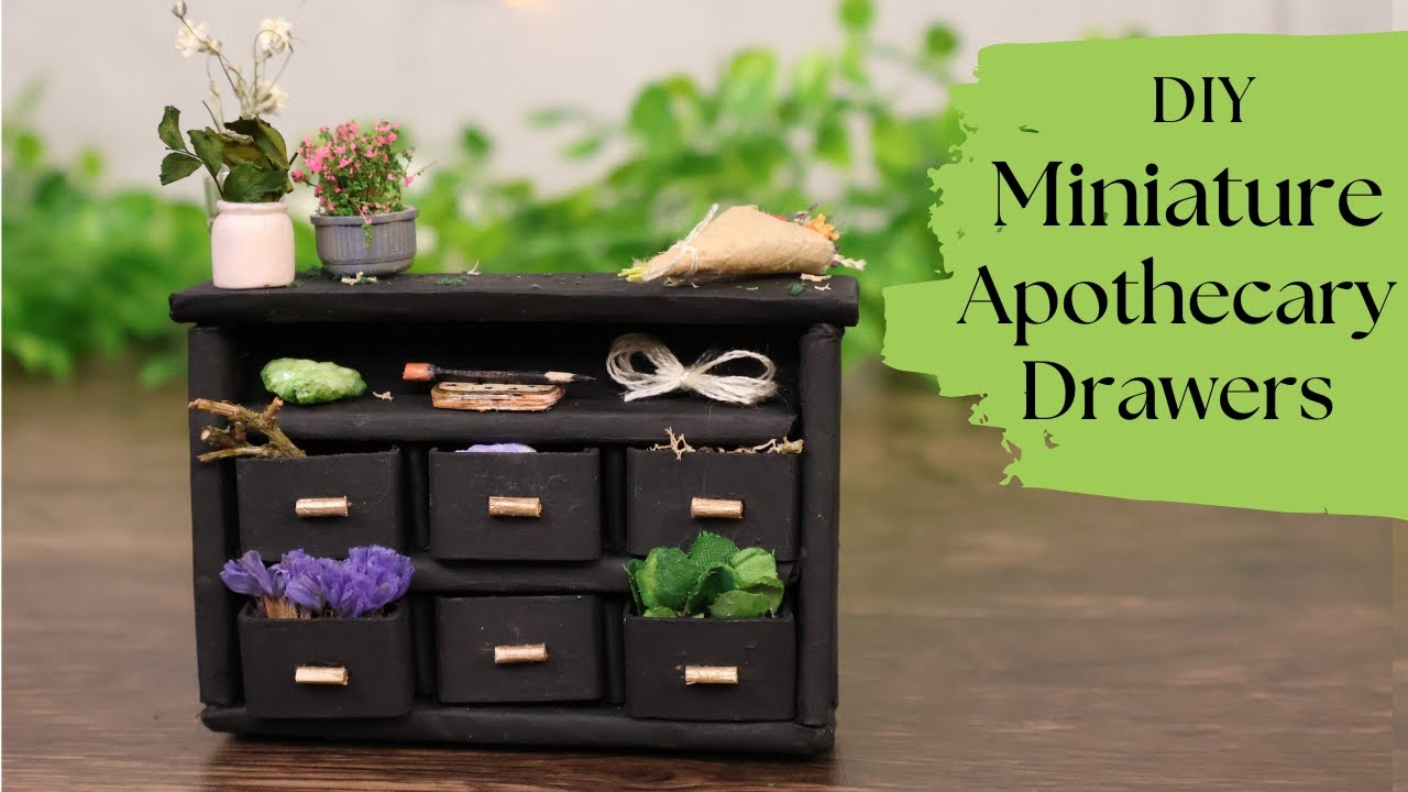 Miniature Chest of Drawers Tutorial |  Papercraft DIY | Upcycled Materials