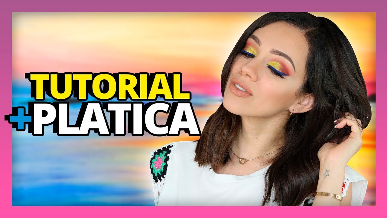 QUERIA UN MAQUILLAJE COLORIDO: ME AVENTE MIL COLORES ENCIMA!: TUTO + PLATICA!