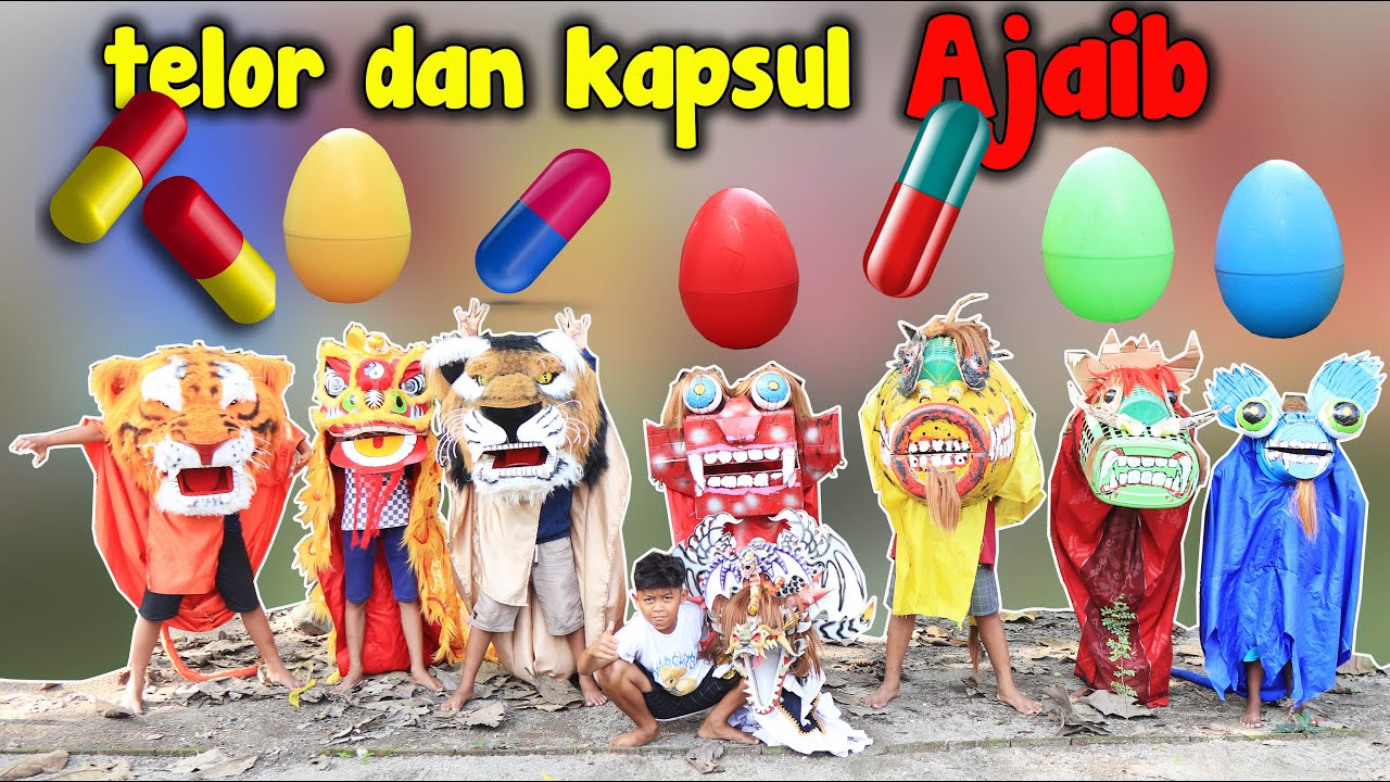 TELOR DAN KAPSUL AJAIB DI BACAKAN MANTRA BISA BERUBAH JADI BARONGAN DEVIL BARONGSAI MACANAN