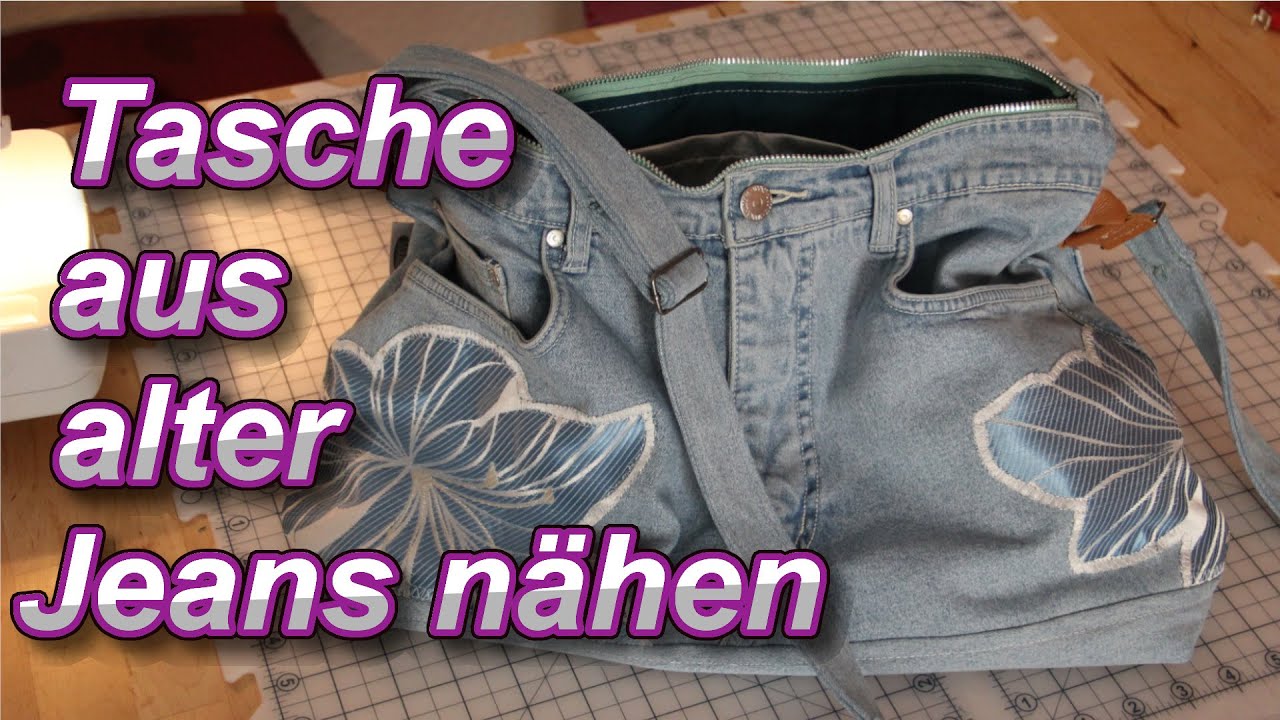 Tasche aus alter Jeanshose nähen - aus alt mach neu / DIY / Upcycling