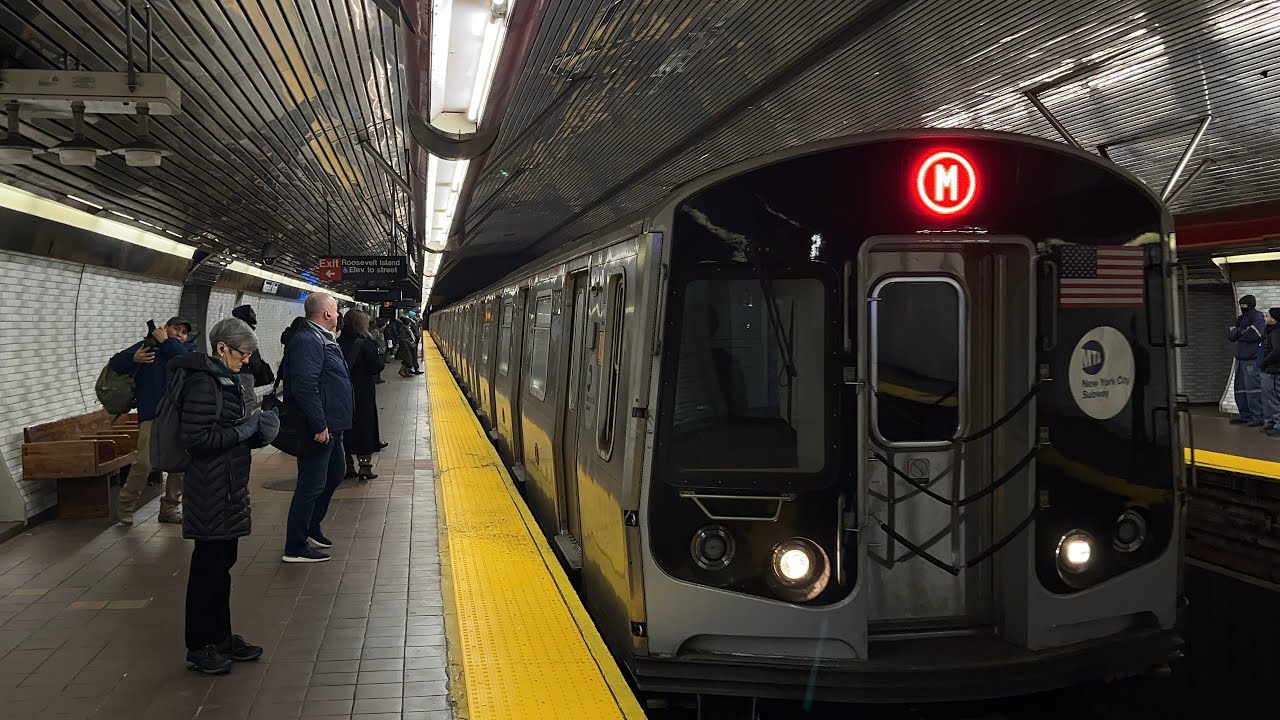 NYC Subway: R160/R179 (M) Train Action @ Roosevelt Island