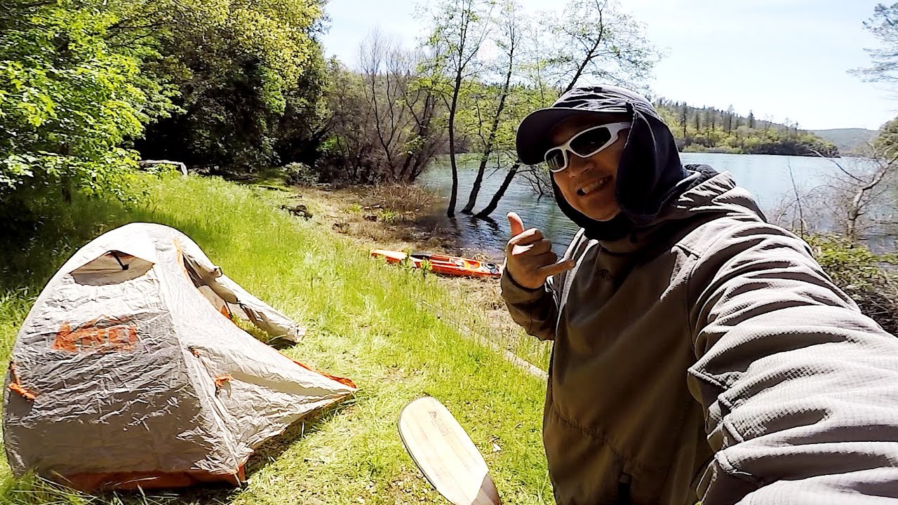 Solo Kayak Camping at Englebright Lake on Stealth Fusion 480