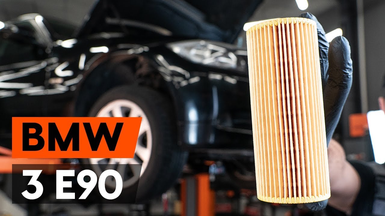 How to change oil filter and engine oil on BMW 3 (E90) [TUTORIAL AUTODOC]