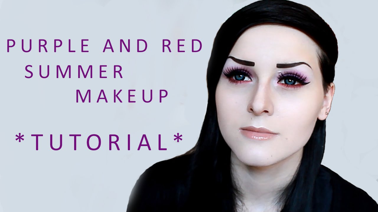 QUICK PURPLE AND RED SUMMER MAKEUP TUTORIAL!