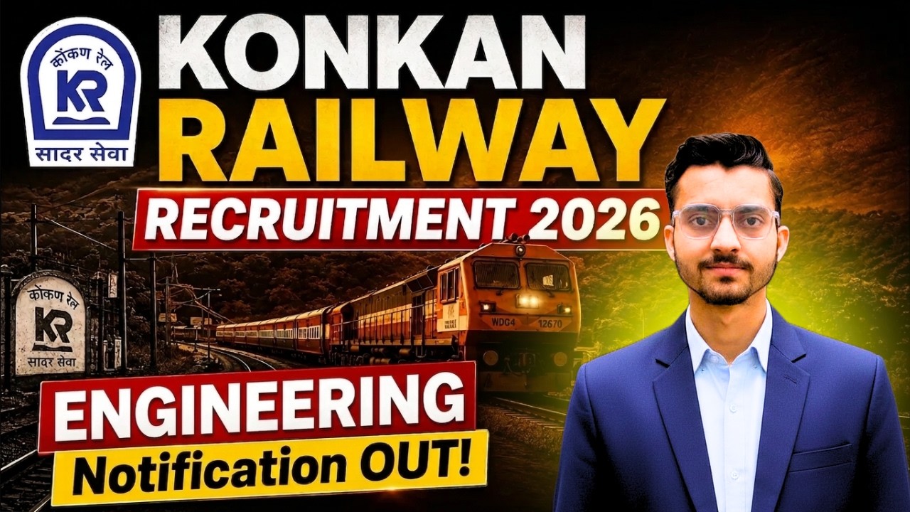 Konkan Railway Apprentice Recruitment 2026 | Fresher Jobs | Engineering 2026 Notification