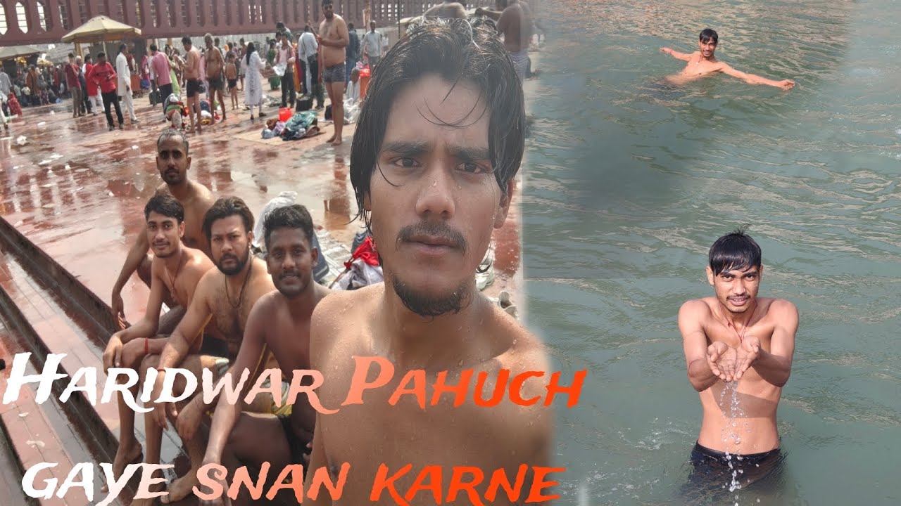 Haridwar Pahuch gaye snan karne ke liye #haridwar #ghat #snan #bolenath #water #vlog #vlogs 
