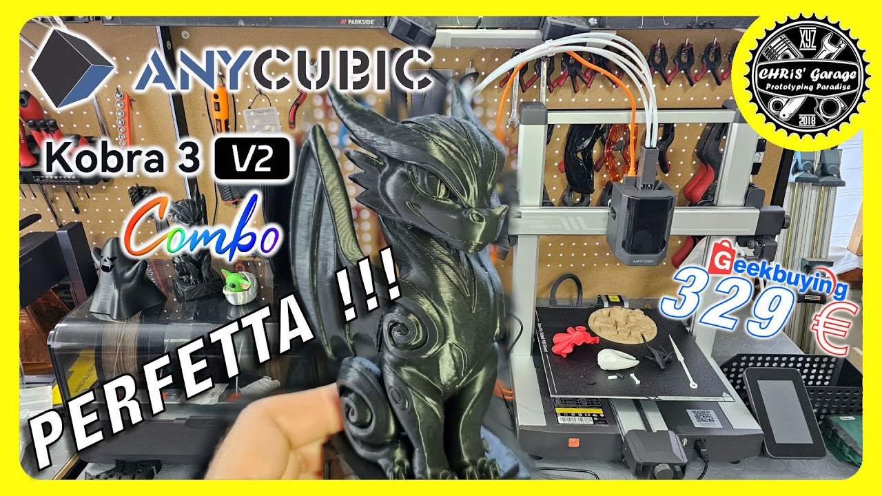 Anycubic Kobra 3 V2 Combo: Difficile fare di meglio a questo prezzo. PERFETTA !!!