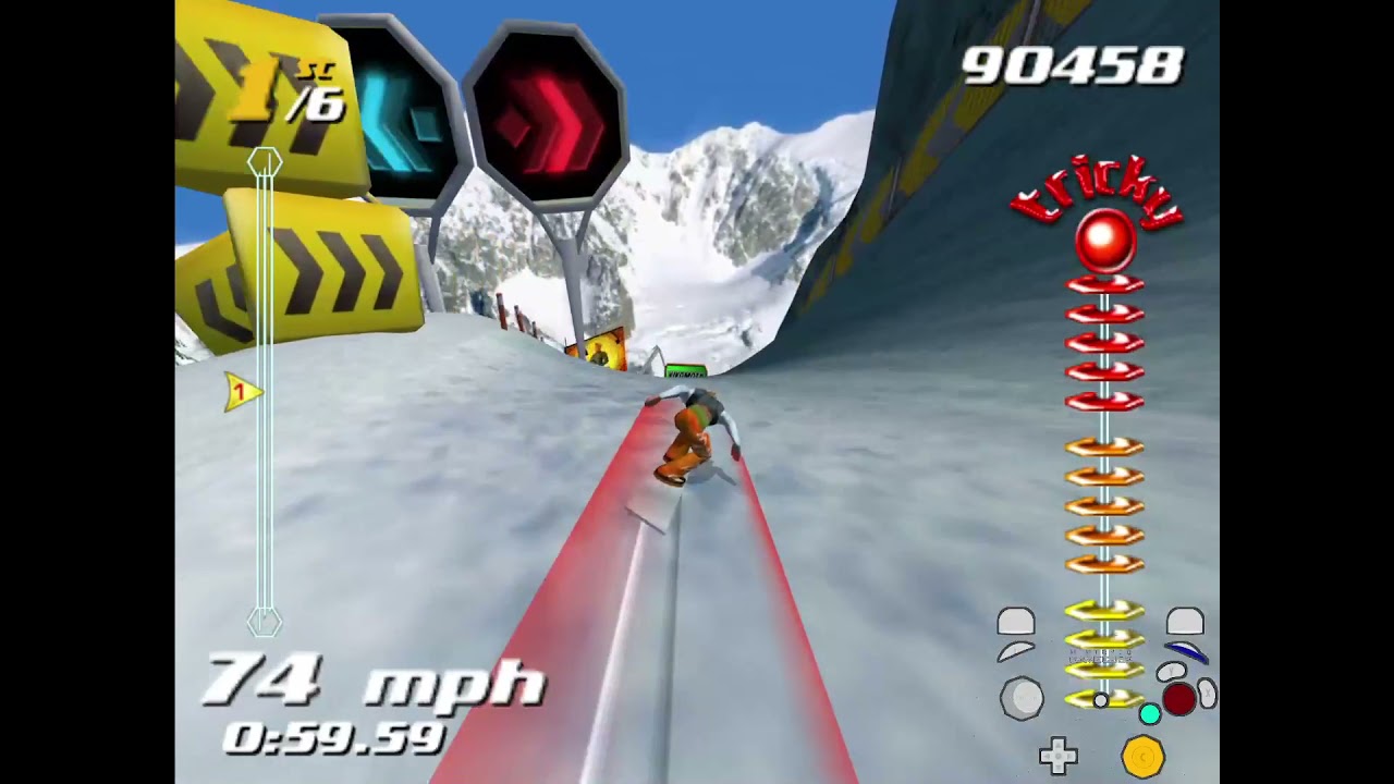 SSX Tricky - Garibaldi Race (No wormhole) - 2:07.64 (Live run)