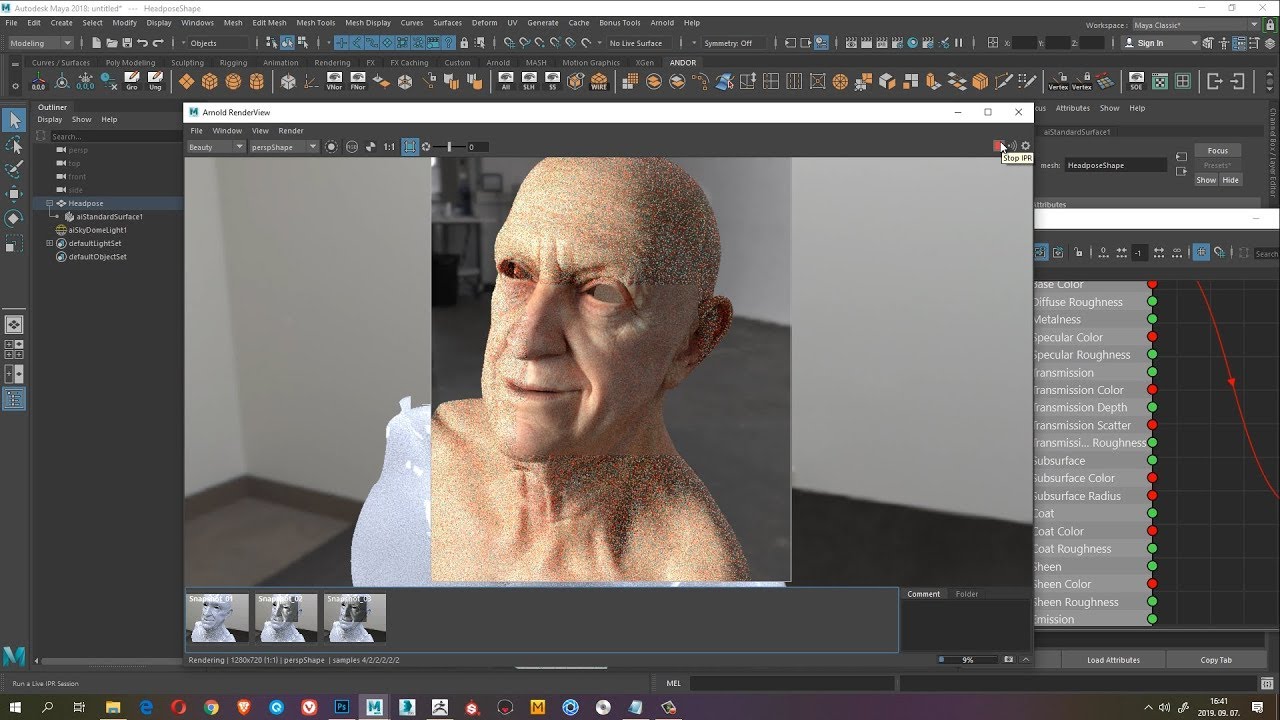 [MAGYAR] ZBrush displacement renderelése Mayában Arnolddal