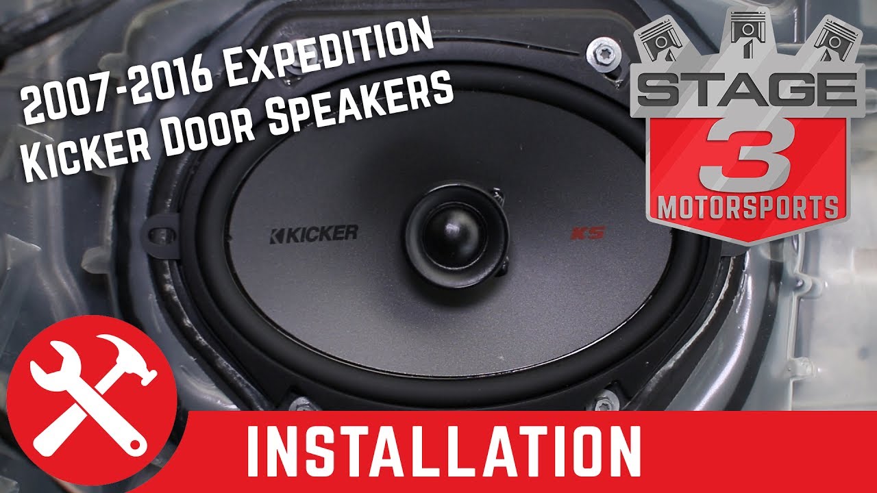 Установка комплекта для модернизации дверного динамика Expedition Kicker KSC68 6x8 (2007–2016 гг.)