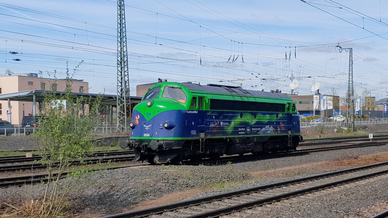 Altmark-Rail Nohab mit Stopfmaschine in Bebra[Kurzvideo#10]