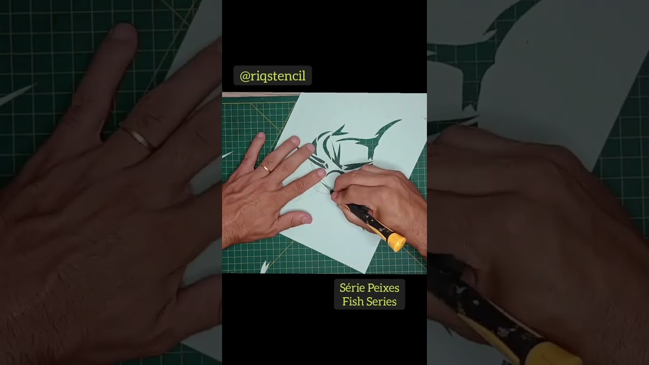 Como cortar stencil cheio de detalhes #stencil