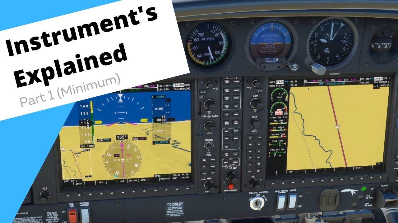 Aviation Instruments Explained Using MSFS 2020. (Steam Gauges and G1000) Part 1 of 2
