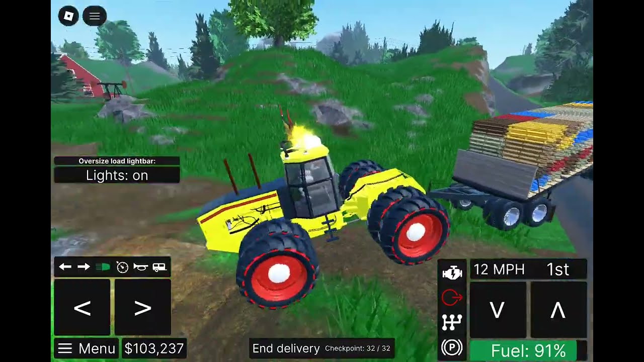 Tractor Transport Deliver pallets Gameplay Off Roading Epic #8