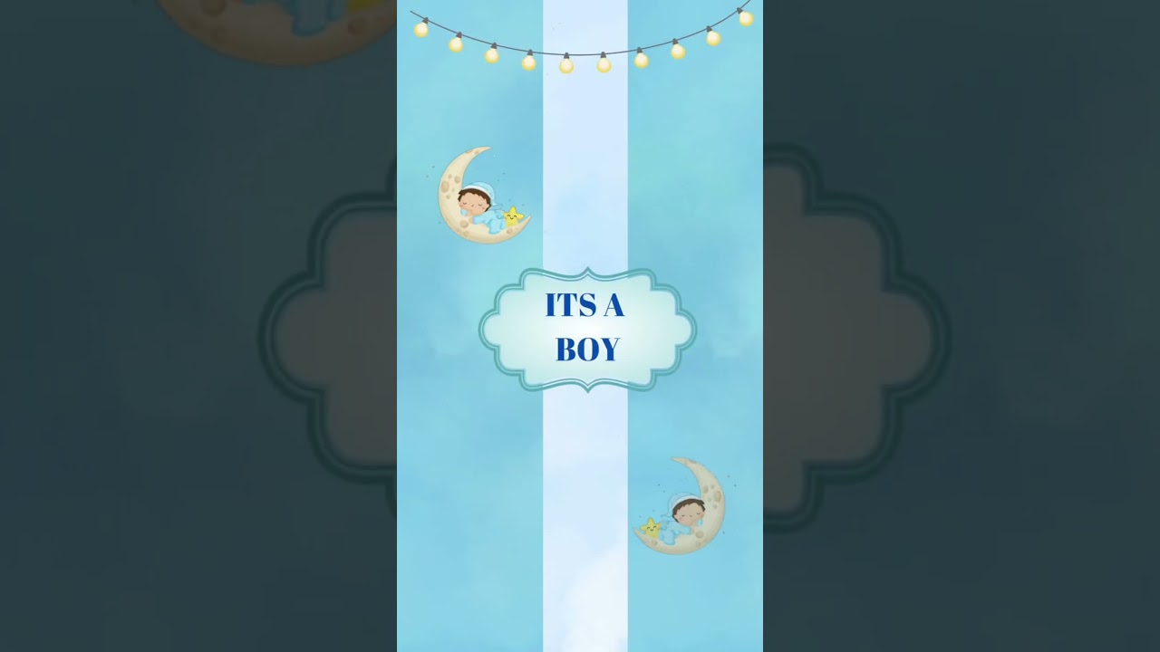 Baby boy announcement video