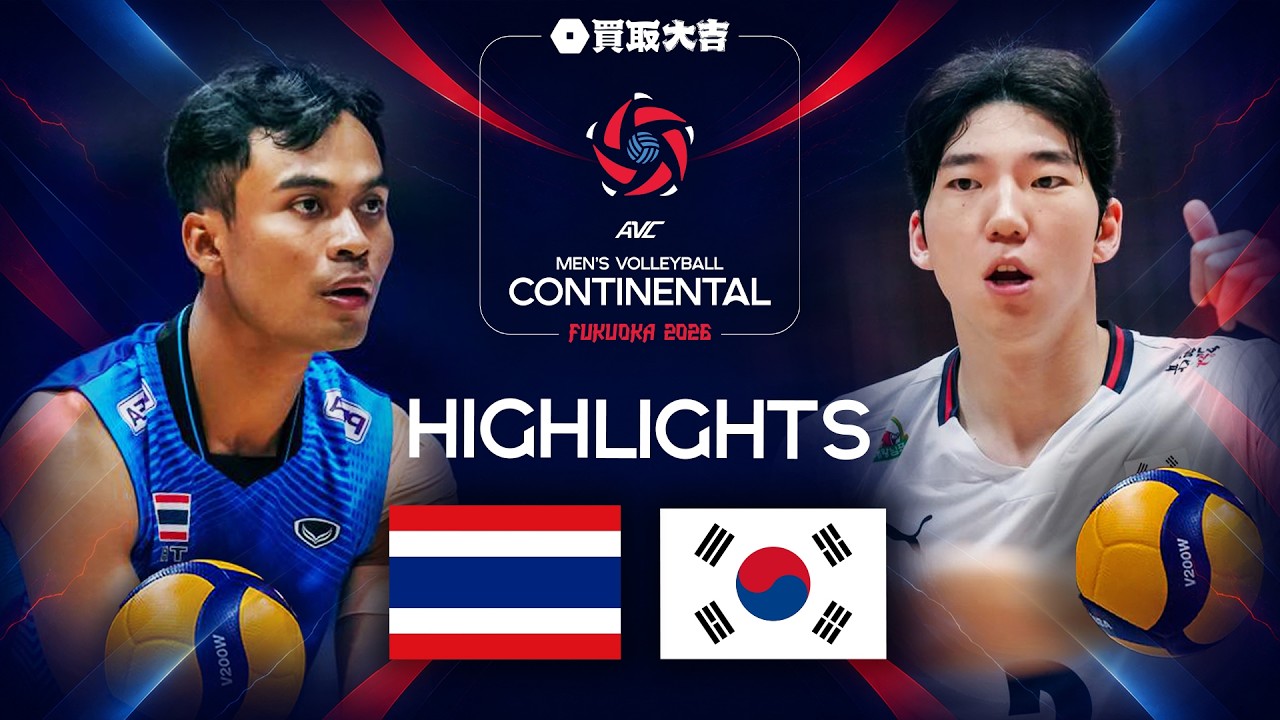 Thailand 🇹🇭 vs. Korea 🇰🇷 - Highlights | AVC Men's Continental Championships 2026 | Pool Phase