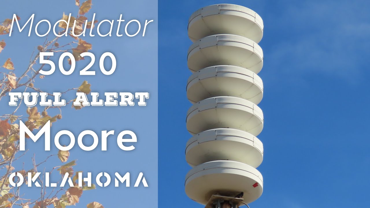 FS Modulator 5020 “ThunderMod” | Full Alert | Moore, OK (Cleveland Co. Tornado Siren Test) 12/12/20